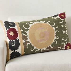 Pottery Barn Sofia 2 Embroidered Lumbar Pillow Cover – 100% Cotton